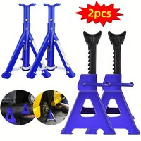 skPack-2 Heavy Duty Axle Jack Stands 3 Tonne Load Capacity, 4 Stages Height Adjustment 290mm to 408mm, for Lifting Repair, Easy to Folda