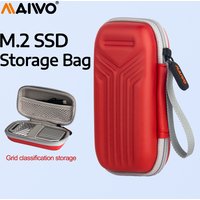 MAIWO Portable M.2 SSD Storage Protection Bag for M.2/2.5'' SSD/HDD for External Hard Drive/Earphone/Data Line EVA Portable Bag