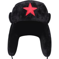 AliExpress NONE Winter Cycling Wind-Proof Cap Female Earflaps Warm Cotton Hat Outdoor Five-Pointed Ushanka Northeast Winter Cold Protection Hat