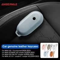 Car Remote Key Case Cover Shell For BMW MINI J01 J05 U25 F65 F66 2024 Leather Key Protection Cover Car Accessories