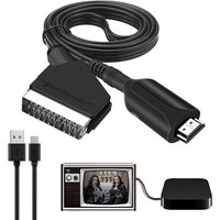 1080P SCART To HDMI-compatible Video Audio Converter AV Signal Adapter Receiver For HDTV Sky Box