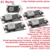 1-10Pcs MP3429 5V 9V 12V 15V DC Step Up Boost Module Low Ripple 21A Peak Input Current Lithium Battery Booster Power Supply MCU