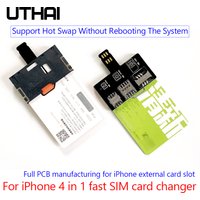 UTHAI T10 For iPhone SIM card 4in1 External Card Slot Adapter Fast Card Changer iPhone SIM Card Reader Holder Free reboot Nano