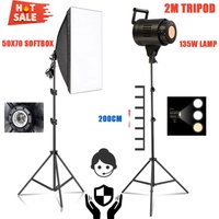 SH Softbox Photography Lighting Kit With E27 Bulb Bowens lamp Tripod For Continuous Light System Photo studio Portraits Shooting