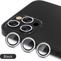 Bling Diamond Rhinestone Lens Glass For iPhone 17 Pro Max 17 Pro 15 15 Pro Max 16 Pro 14 13Mini Shockproof Rear Camera Protector
