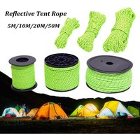 5M/10M/20M/50M Reflective Tent Rope Guylines Nylon Tent Line Cord Rescue Umbrella Paracord Rope Camping Hiking Tent Accessories