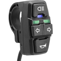 3 in 1 Electric Bike Scooter Switch Headlight Turn Signal Horn Switch 36V/48V ON/OFF Control Switch for E-Bike Electric Scooter
