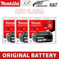 🔋100% Genuine Makita 18V 6.0Ah Battery Rechargeable Power Tools Battery BL1860B BL1850B BL1840B BL1830B BL1815 DC18RC Charger