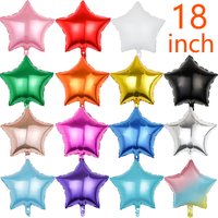 5/10/20Pcs 18inch Gold Black Red Star Balloon Foil Balloon Pentagram Helium Balloon Christams Birthday Party Wedding Decoration