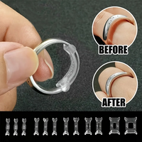 12-teilige verstellbare Ring-Meter-Pads, sichere Passform für lose Ringe, Ehering, Größenreduzierer, Schmuckschutz-Set für Männer/Frauen