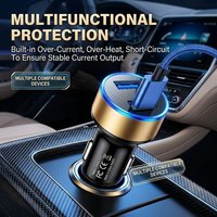 Dual USB Car Charger Adapter 3.1A Output LED Screen ABS Smart Multi Protection For Mobile Phone GPS For iPhone 17 16 For Samsung