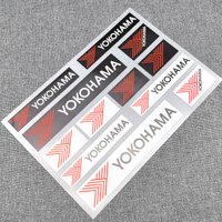 12Pcs YOKOHAMA Decal Set High Quality Printed and Cut Stickers Motorcycle Sticker