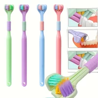 1pc Soft Bristle 3-sided Toothbrush Gentle Clean Adult Teeth Brush for Complete Gum Care Autism Sensory Design Oral Health Tool