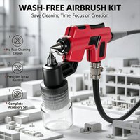 DSPIAE PT-AB Wash-Free Airbrush With Marker Rack For Gundam Scale Models Painting Hobby DIY Tool Set