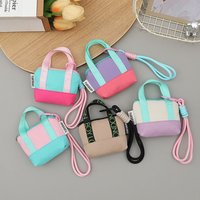 Canvas Coin Purse Small Portable Handbag With Zipper Closure Lightweight Compact Design For Travel Daily Use Women