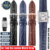 For Cartier men and women Genuine leather Watch strap Tank key Must London Solo crocodile skin Watch band 16 18mm 19mm Bracelet