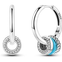 925 Sterling Silver Earrings Women Triple Loop Combination Zirconium Drop Earring For Anniversary Wedding Jewelry Gifts