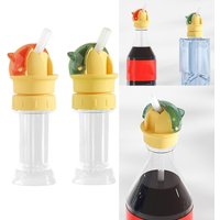 With Straw Lid Beverage Water Bottle Cap Spill-Proof With Storage Box Water Bottle Lid Dustproof Anti Choking Drinking Tube