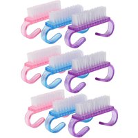 3/6/9PCs Handle Grip Nail Brush Small Fingernail Scrub Cleaning Nail Brushes Cleaner Nail Scrubber for Nails and Toes Women Men