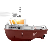 Top Selling RC Tugboat Mini Boat 2.4G Dual Motors Remote Control Ship Electric Watercraft Model Toys with Light for Kids Gift