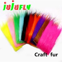 Big sale 8*13.5cm patch artificial fly tying craft fur longest soft synthetic hair fiber baitfish streamers fly tying materials