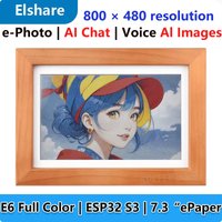 ESP32-S3 AI Voice Images Chat Robot Electronic PhotoPainter Frame E-Paper Ink Screen 7.3-inch E6 Full-Color For Xiaozhi Deepseek
