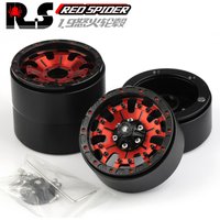 RED SPIDER 4Pcs 4Pcs Metal 1.9" Beadlock Wheels Rim Hub for 1/10 RC Crawler Car Axial SCX10 90046 AXI03007 VS4-10 Redcat Gen8