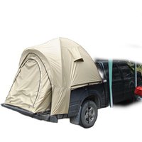Truck Bed Tent Waterproof Pickup Car Tailgate Double Layers Self-driving Outdoor Camping 210D Oxford Silver Coated UV 210Cm High