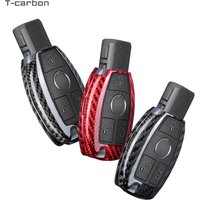 T-Carbon Carbon Fiber Car Key Case Cover Shell Fob Fit For Mercedes Benz CLS CLA GL R SLK AMG A B C S Class