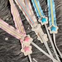 Lovely Star Heart Camera Strap Rainbow Striped Adjustable Neck Shoulder Strap for Canon Nikon Sony Cameras Women Girls Gift