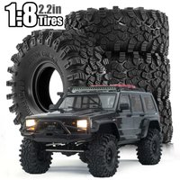 4 pièces 2.2 pouces le roi Lion pneu en caoutchouc 2.2 pneus de roue 136x58mm pour 1/10 Rc chenille Wraith Rr10 Scx10 H8h Wrangler 2.2 pneu