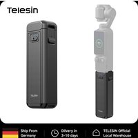 Uchwyt z baterią TELESIN 5000mAh do DJI Osmo Pocket 4 3, przedłużony uchwyt z funkcją ładowania podczas nagrywania, kompaktowy, idealny na podróże i vlogowanie, adapter z gwintem 1/4 cala.