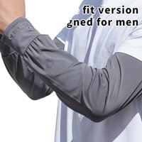 AliExpress NONE Cooling Arm Sleeves Breathable Sun Protection Ice Slik Sleeves Summer Outdoor Sports Driving Cycling Sleeves Men Loose Arm