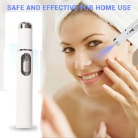 Under-Eye Blue Light Therapy Pen for Face, LED Light Massage Beauty Device with Heat, Vibration, for Dark Circles & Puffiness