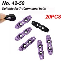 20PCS Multi-size Purple Positioning Steel Ball Leather Bag Slingshot Accessories Slingshot Rubber Band Making Accessories