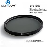 Lightdow Circular Polarizing CPL Filter 49mm 52 55mm 58 62 67mm 72mm 77 82mm for Nikon Canon Sony Fujifim Olympus Camera Lens