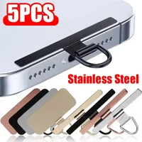 5/1PCS Universal Metal Phone Lanyard Gasket Patch Cellphone Hanging Strap Gasket Replacement Lanyard Safety Connect Piece Clip