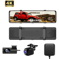 11.26 Inch 4K 3840*2160P Car DVR Dash Cam WIFI GPS APP WDR Rear View Mirror 1080P Car Camera Video Recorder Park Monitor