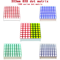 10pcs square 3mm 8x8 dot matrix 1288 series dot matrix screen, 32mmX32mm red and green dual-color matrix KYX-1288AHG/KYX-1288BHG