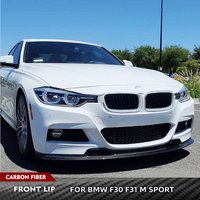 Carbon Fiber / FRP Black Car Front Lip Spoiler Apron for BMW 3 Series F30 F31 320i 328i 335i M Sport Sedan 2012 - 2016 Forged CF