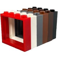 10pcs 60594 Window Frame 1x4x3 Building Blocks Moc Accessories Compatible with Construction Bricks DIY Children Toys