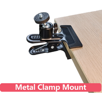 Metal Clamp Mount 1/4 Screw Adapter for GoPro Hero 13 12 11 10 9 insta360 SJCAM SJ4000 AKASO DJI OSMO Action Camera Accessories