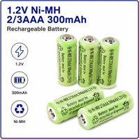 Akumulator 1.2V Ni-MH 2/3AAA 300mAh do lamp solarnych ogrodowych, lamp trawnikowych, oświetlenia LED, małych zabawek
