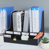 1 Packung, verdickte vierfache Aktenbalken, Schreibtisch-Aktenregal, Aufbewahrungsbox, Stifthalterrahmen, Aktenbox, hochwertige Bürobedarf