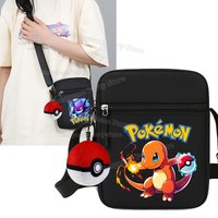 Cute Pokemons Boy Girl Crossbody Bag Anime Pikachus Mewtwo Charmander Chest Packs Travel Outdoor Sport Shoulder Phone Pouch