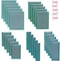 PCB Green Hole Plate 2x8/3x7/4x6/5x7/7x9cm Double-sided tinned circuit/universal/experimental board for DIY soldering projects