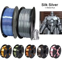 1.75mm 3D Printer PLA Filament Silk Silver Printing Material silk blue 3D Pen Printe Filament Rich Luster Consumables 500g,250g