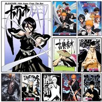 Anime B-BLEACH Poster Self-adhesive Art Waterproof Paper Sticker Coffee House Wall Decor
