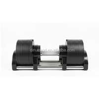 High Quality Adjustable Steel Dumbbell Set-1KG Increments 40KG Max Weight Durable Non-Slip Design for Home Fitness