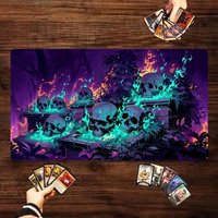 Dark Art Nether Skeleton Magic Card Battle Mat MTG Playmat Anti-slip Base 35X60CM gathering gaming mats Board Game Mat for TCG